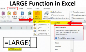 LARGE Function in Excel (Formula, Examples) | How to Use LARGE?