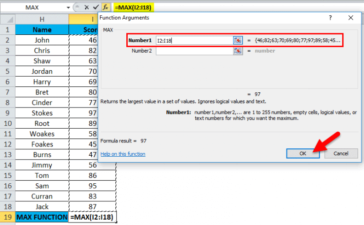 MAX in Excel (Formula, Examples) | How to Use MAX Function?