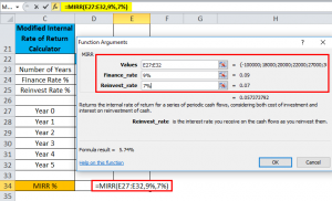 MIRR in Excel (Formula,Examples) | How to Use MIRR Function?