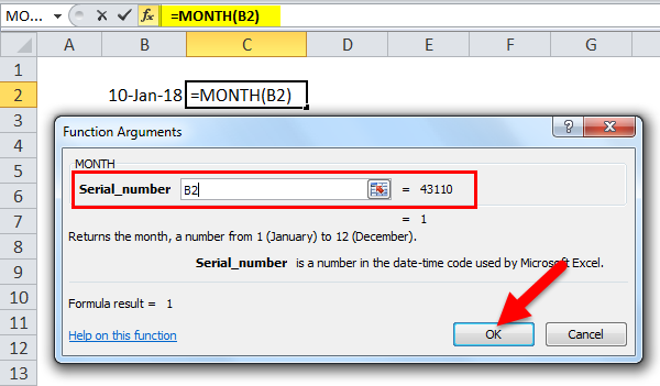 Month In Excel Formula Examples How To Use Month Function