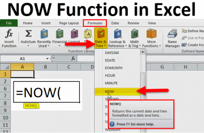NOW Function in Excel (Formula, Examples) | How to Use NOW in Excel?