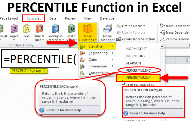 Excel Percentile Chart