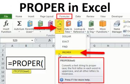 PROPER in Excel (Formula, Examples) | How to Use PROPER Function?