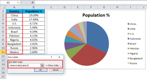 steps to create pie chart in excel