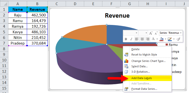 how do i create pie chart in excel