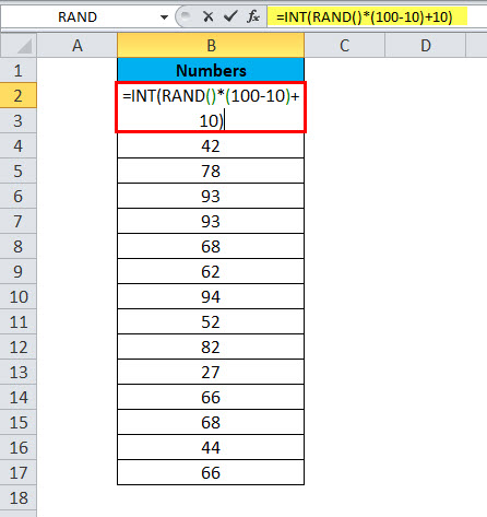 Rand Function Example Of