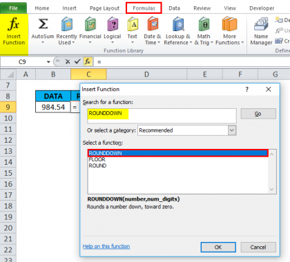 ROUNDDOWN in Excel (Formula, Examples) | How to Use ROUNDDOWN