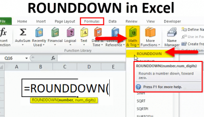 ROUNDDOWN in Excel (Formula, Examples) | How to Use ROUNDDOWN