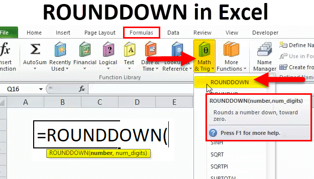 ROUNDDOWN in Excel