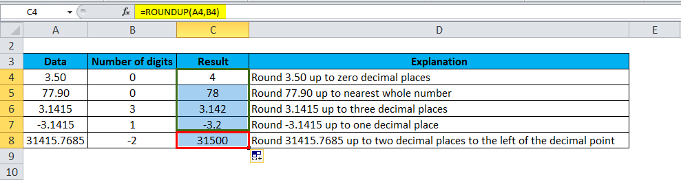 ROUNDUP Examples 1-4