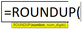 ROUNDUP Formula in Excel