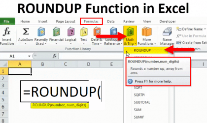 ROUNDUP in Excel (Formula, Examples) | Uses of ROUNDUP Function