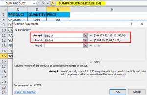 SUMPRODUCT in Excel (formula,examples) | How to use SUMPRODUCT