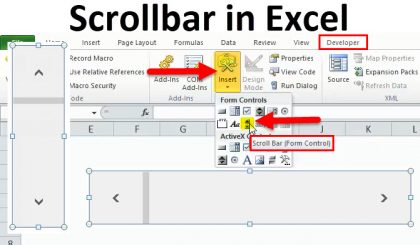 Scrollbar in Excel | How to Insert Scrollbar in Excel and How to Use It?