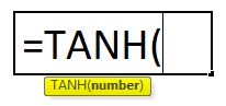 TANH Formula in excel