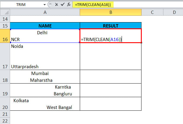 TRIM Function Example 2-2