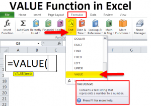 VALUE in Excel (Formula,Examples) | How to Use VALUE Function?