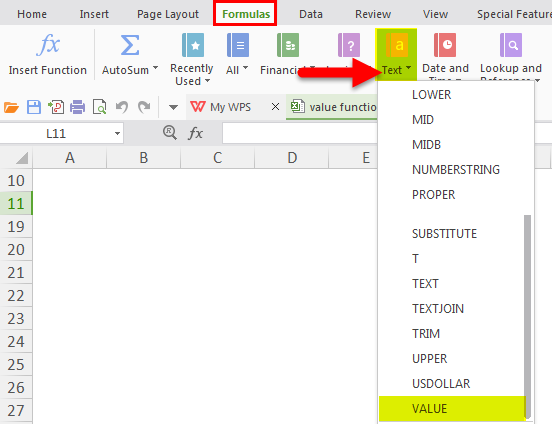 Value In Excel Formulaexamples How To Use Value Function 6967