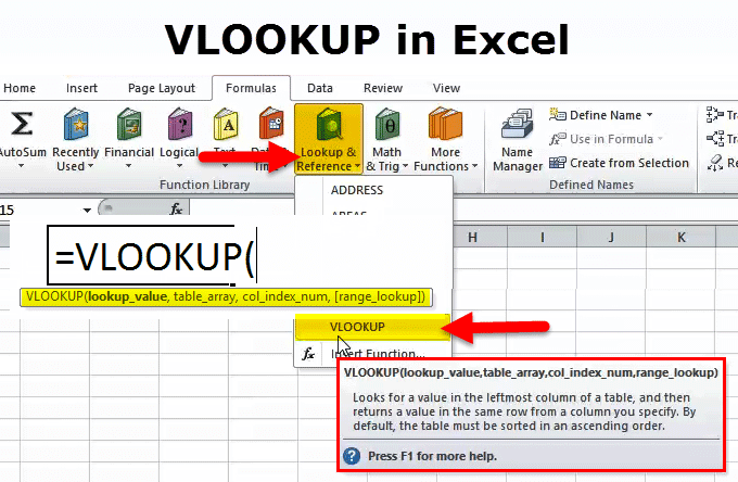 how to use vlookup in excel