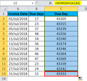 WORKDAY in Excel (Formula, Examples) | Use of WORKDAY Function