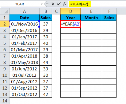 YEAR in Excel (Formula, Examples) | How to use YEAR Function?