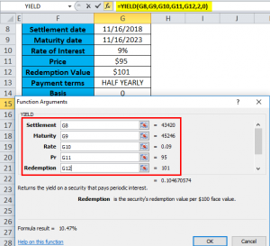 YIELD Function in Excel (Formula, Examples) | How to Use YIELD?