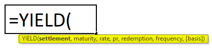 YIELD Formula in Excel