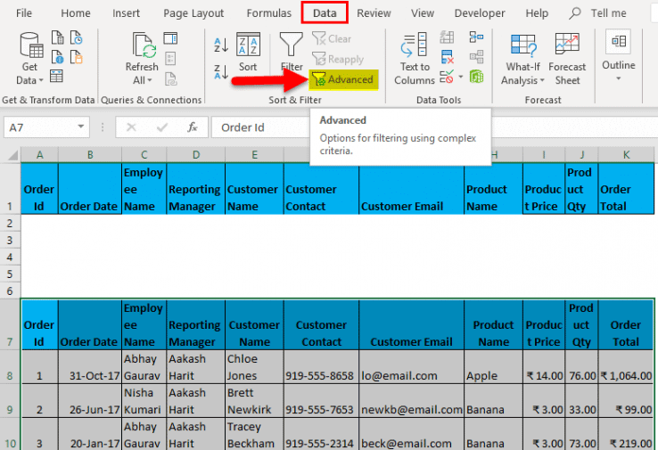 Advanced Filter in Excel (Examples) | How to Use Advanced Filter in Excel