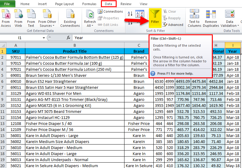 AutoFilter Example 2-2