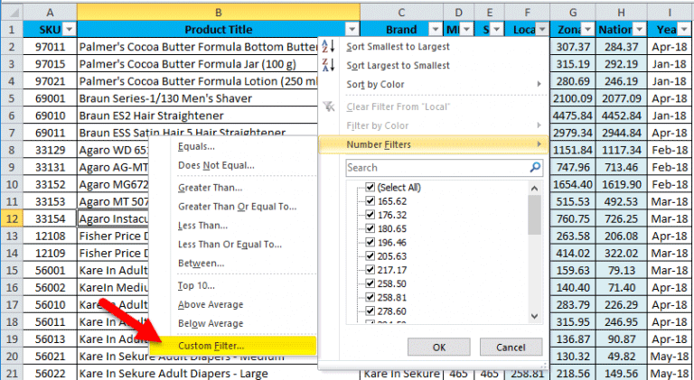 Autofilter In Excel Examples How To Use Autofilter