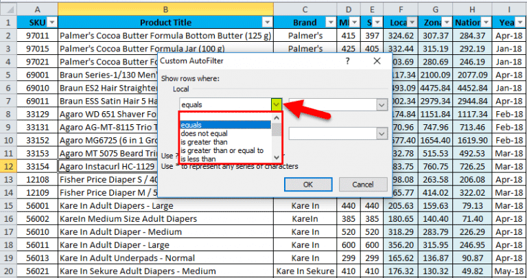 Autofilter In Excel Examples How To Use Autofilter 9701