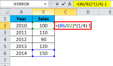 CAGR Formula Example 1-2