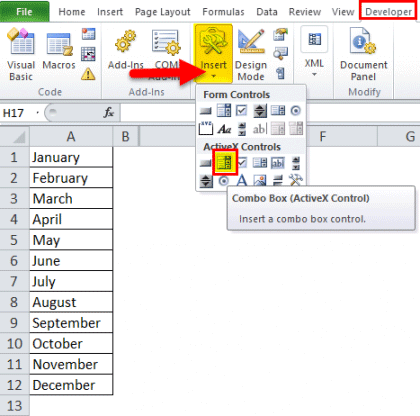 Combo Box in Excel (Examples) | How to Create Combo Box in Excel?