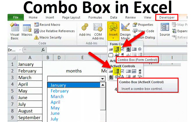 Combo Box In Excel Examples How To Create Combo Box In Excel 