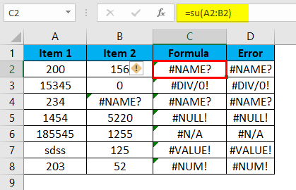 Errors In Excel Types Examples How To Correct Errors In Excel