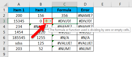 Errors In Excel Types Examples How To Correct Errors In Excel