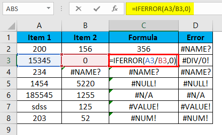 IFERROR Formula 2-3