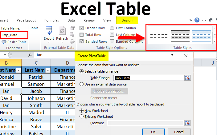 How To Make A Table In Excel Customguide - Riset