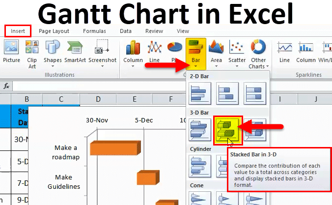 Gantt Bar Chart In Excel