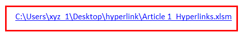 Create the hyperlink
