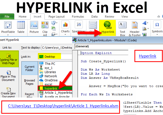 HYPERLINK in Excel