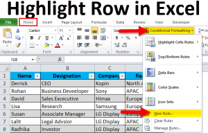 Highlight Rows in Excel (Excel Table & Conditional Formatting)