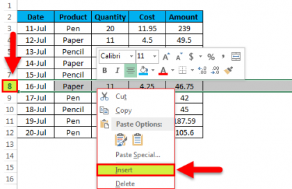 how to add multiple rows in excel 2010