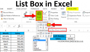 List Box in Excel (Examples) | How to create List Box?
