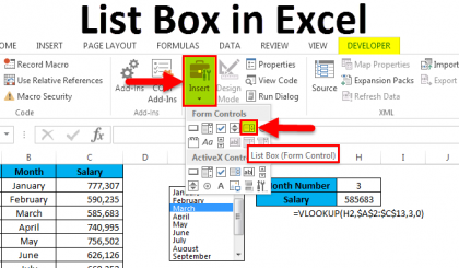 List Box in Excel (Examples) | How to create List Box?