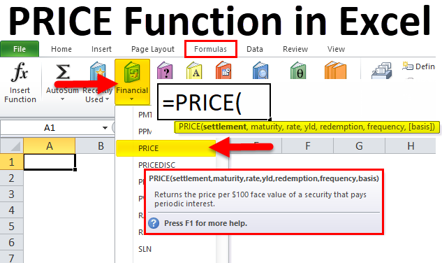 PRICE Function in Excel