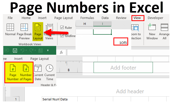 How To Insert Number Of Page In Excel