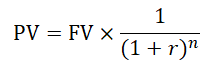 Present Value Factor alternateFormula