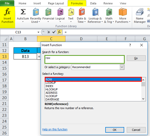 ROW In Excel Formula Examples How To Use ROW Function 