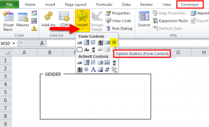 Radio Button in Excel (Example) | How to insert Option Button in Excel?